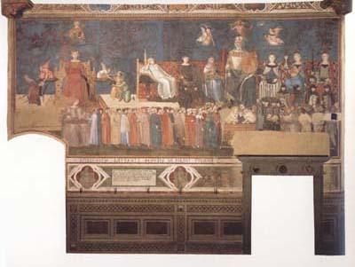 Ambrogio Lorenzetti Allegory of Good Governmert (mk08) oil painting picture
